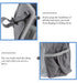 Bedside Crib Diapers Bag Hanging Nursery Organizer for Babies, Large Gray Fabric Hanging Diaper Holder Multiple Pockets