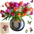 Ruikiyart Wooden Puzzles for Adults, 5MM 500 Pieces Flower Mother's Day Puzzles,