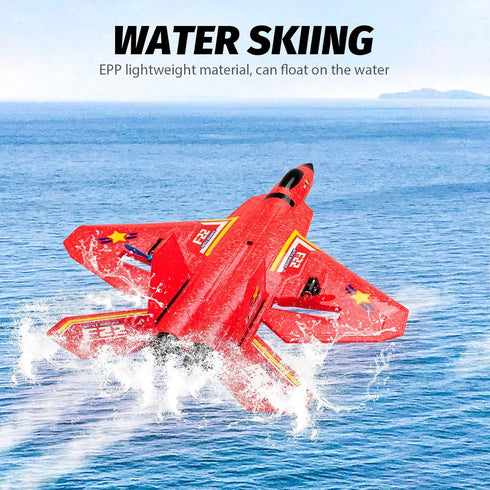 ANTSIR Remote Control Plane F-22 Raptor - 2.4Ghz Smart Gyroscope RC Airplane with Light Strip, Red