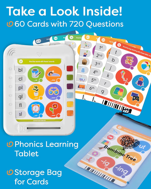 5-11 720 Phonics Machine Learning Pad - Electronic Reading Game for Kids Age - Learn to Read with Phonic and Letter