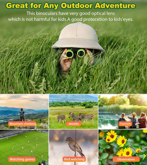 Binoculars for Kids, Toy Binoculars for Boys and Girls 3-12 Years, Valentines Day Gifts for Bird Watching