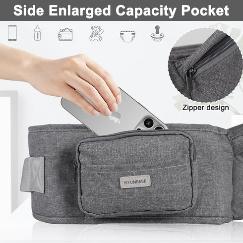 Baby Hip Carrier, Baby Carrier with Adjustable Waistband & Breathable Mesh, Ergonomic Carrier with Non-Slip Hip Seat