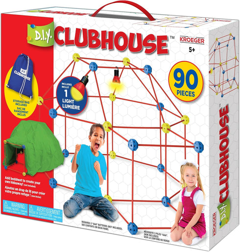 D.I.Y Clubhouse Fort Building Kit - 90 Pieces Educational Learning Toy for Creative Minds, STEM Building Fun