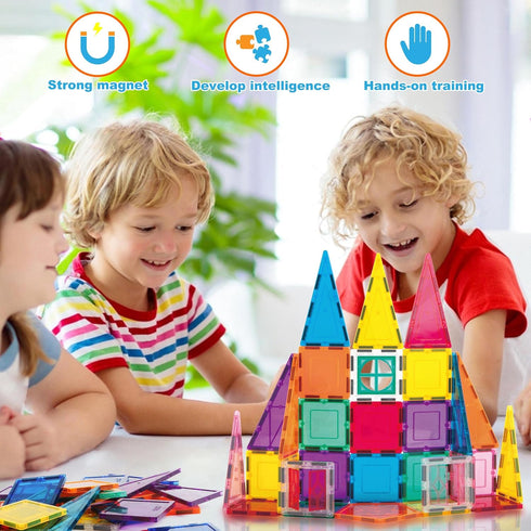 Magnetic Tile Rocket Set 36 Piece Construction Toy, PicassoTiles Magnet Building Block Engineering STEM Learning