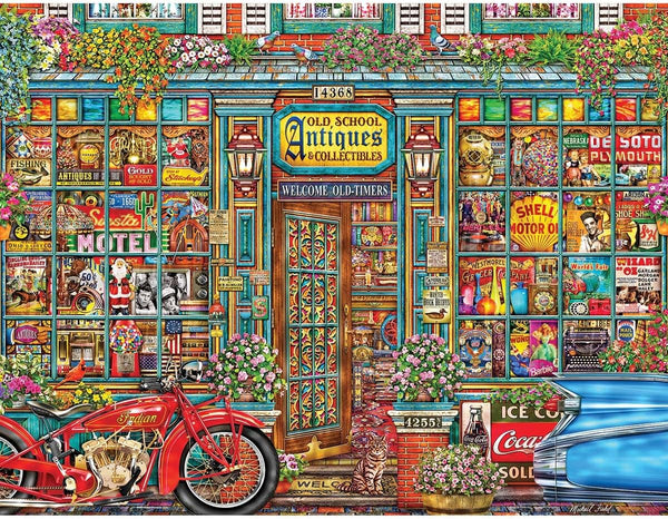 Springbok's 500 Piece Jigsaw Puzzle Old School Antiques - Made in the USA