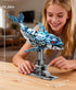 Set Swimming 8+, Moving Mechanical Dolphin Building - Hand Crank Model Kit with Tail, Movable Jaw & Glowing Lights |