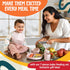 Set Set Tygo Silicone Baby Feeding Complete Self-Feeding with Suction Plate, Spill-Proof Bib, Wooden Spoon & Fork