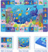 Kids Play Rug, Animals Print Baby Mat for Floor, Non-Toxic Soft Crawling Mat, Nursery Rugs (Blue, 47.2X31.5 INCH)