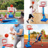 Toddler Basketball Hoop Indoor - Adjustable Mini Basketball Hoop with 4 Balls for Age 1-3, Outdoor Poolside Sport Gift
