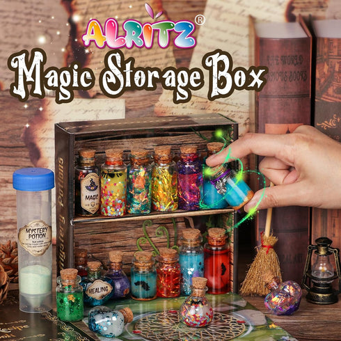 20 6 7 8 9 10 11+ Alritz Mystery Potion Kits for Kids, Magic Mix Witch Potion Bottles, Happy Birthday Party Craft