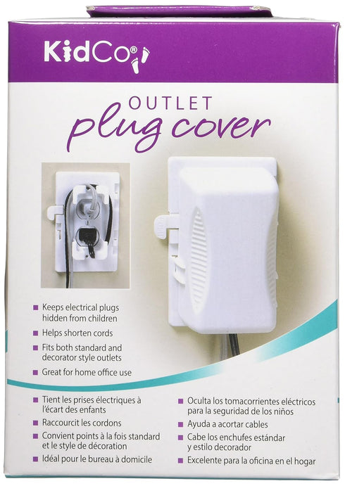KidCo Outlet Plug Cover S211 - White - Large Childproof Electrical Outlet Cover for Babyproofing - Easy to Install