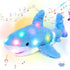 Hopearl LED Musical Stuffed Shark Toy, Lighting Up Singing Plush with Adjustable Volume for Kids, Blue, 16''