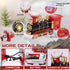 Set, Sets 3 4 4-8 Christmas Train Christmas Decorations Indoor, Train Toys with Light & Sound & Smog, Hanging Christmas