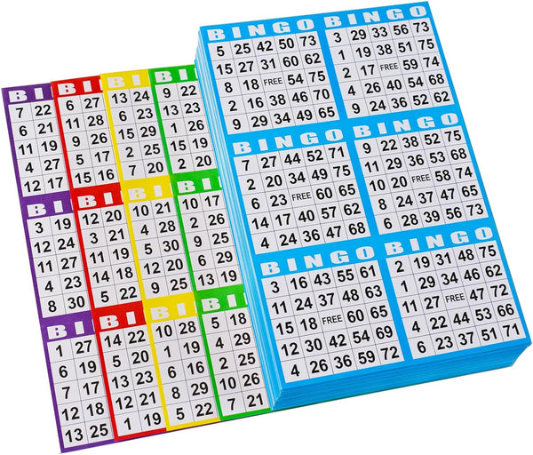 SEETOOOGAMES Bingo Paper Cards Bulk- 6 card-100 Books of 5 Sheets for