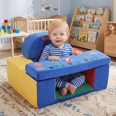 HOMBYS Sensory Baby Activity Chair, Foam Toddler Booster Seat for Dining Table or Kitchen Chair, Baby Sitting Support