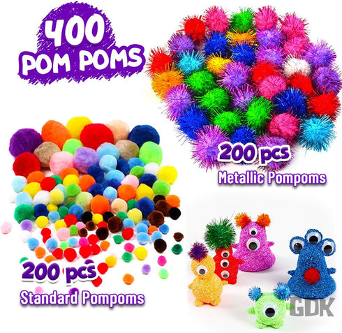 GoodyKing Arts and Crafts Supplies, 1170Pcs+ Craft Art Supply Kit for Kids Age 4-9, All in One