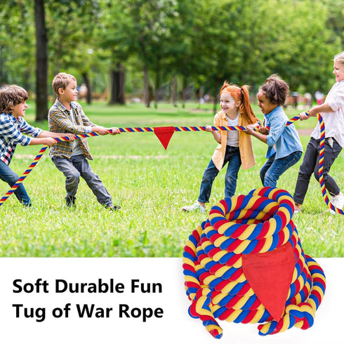 X XBEN Field Day Tug of War Rope, 35FT for Kids and Adults, Family Reunion Birthday Party Games