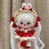 Plush Doll Clothing Anime Character Costumes Adorable 20cm Plush Doll Clothing Set Anime Plush Doll Suitable for Plush Toys Gift for Girl (for 8inches/20cm Doll) (Red Clothes)