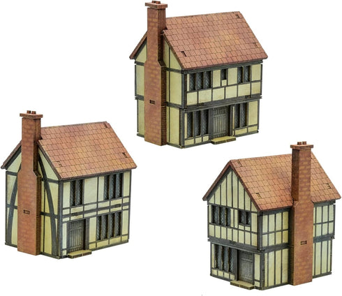 Warlord Games Pike & Shotte Epic Battles — Town Houses Scenery Pack for Military Table Top Wargaming Diorama