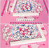 (33 33) TIASUSAN Pink Mahjong Learning Mat with Black Carrying Bag, Anti-Slip, Noise-Reducing Table Cover for Mahjong