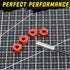 RCAWD 12mm Hex Wheels with Screw Pins 4pcs for 1/10 Slash 2WD, Aluminum Red Hex Wheel Hubs Adapter