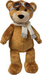 Manhattan Toy Aviator Teddy Bear, 12" Stuffed Animal Plush with Soft Goggles and Scarf