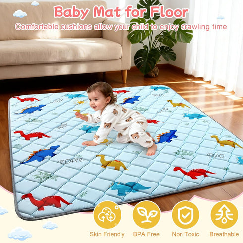 65" 50" omzer Baby Play Mat for Floor: x Playpen Mat - Thicker & Large Soft Cushioning Padding Foam Playmats for Babies