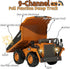 OrgaNatureQueen 9-Channel 3-5 4-7 8-12 2026 RC Dump Truck with Lights and Sound, Remote Control Construction Vehicles
