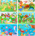 Wooden Jigsaw Puzzles for Kids Ages 3-5 - 6 Pack, 30 Pieces Colorful Educational Learning Toys