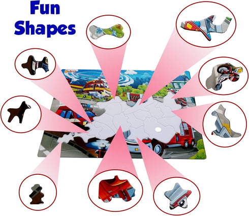 52 4-6 5 Just Smarty Fire Truck Toddler Puzzles for Boys and Girls | Fire Truck Toy Pieces Jigsaw | Firefighter Puzzle