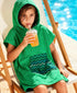 7-10 MissShorthair Towel Poncho for Kids, Hooded Beach Towel for Girl&Boy, Surf Poncho Swim Changing Robe Microfiber