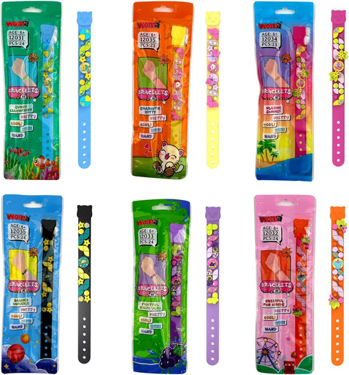 6Pack SIENON Dots Bracelets Building Block, DIY Creative Craft Project Bracelet Making Kit for Kids Friendship