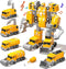 WATUDOU Toys for Ages 5-7, 5-in-1 Take Apart Construction Vehicle Trucks Transform to