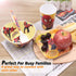 4 Pcs Cartoon Durable Tableware Set, Meal Dishes with Bowl, Plate, Cup, Matching Spoon and Fork