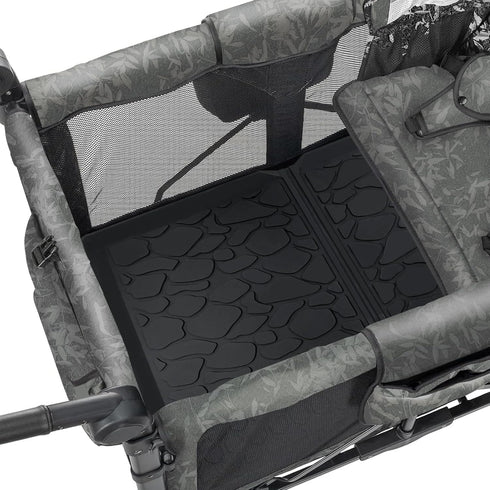 W2 30x16 inch All Weather Mat for Series, Foldable Silicone Stroller Wagon Floor Insert Pad with Two Hooks