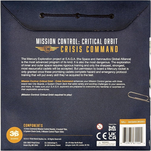 Mission Control: Crisis Command - Strategy Board Game by Th3rd World Studios for 2 to 4 Players, Ages 12+