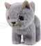 Ice King Bear Fluffy Cat Stuffed Animal, Small Plush Toy 6 Inches (Gray)
