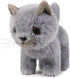 Ice King Bear Fluffy Cat Stuffed Animal, Small Plush Toy 6 Inches (Gray)