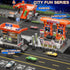 Playsets, 3-in-1 Playset, Playset, 1:64 1-3, Toy Cars Activity Drivers Gasstation, Car Wash, Car Restaurant Scale Toy