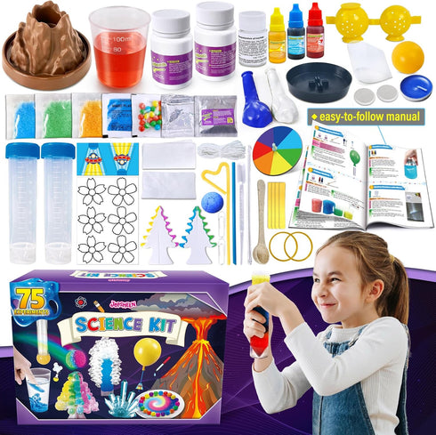 JOPSHEEN 75 Set, Experiments Science Kit for Kids, Chemistry S.T.E.M Educational Birthday Christmas Toys Gifts Idea