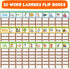 Edulok 30 Word Ladder Flip Books,Phonics Flash Cards,Word Ladders Word Family Build Book,Sight Words Reading Spelling