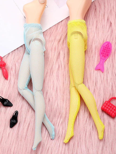 6 12 Inch Pieces Doll Tights Handmade Doll Lace Stockings Female Long Sock Legging Casual Accessories for DIY