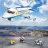 510 Set, 6 IN1 6-12+ WINGIFT Pcs City Passenger Airplane Building Plane Building Blocks Toys, STEM Aircraft Bricks