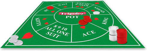 Tripoley Deluxe Board Game - Family Favorite Game Combining Michigan Rummy, Hearts & Poker, Ages 8+
