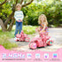 360 2.4Ghz 5-12 RC Motorcycle Toy with RGB Wheels Light, Rotation High Speed Remote Control Dirt Bike with Rider