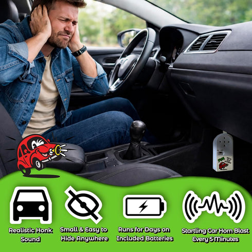 FUN delivery What The Honk: Hidden Car Horn Sound Prank Device Loud Random Honk Noise Maker for Office Pranks