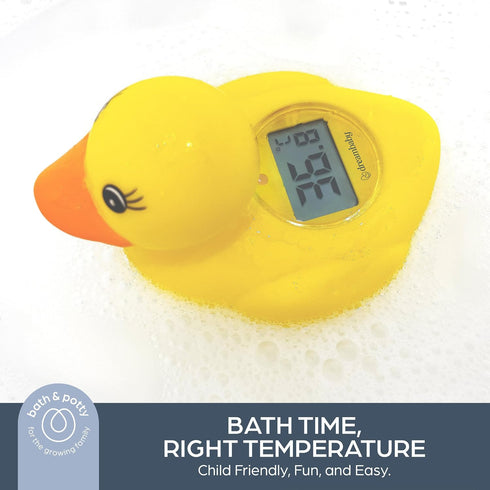 Floating Duck Bath Thermometer for Babies - Instant Digital Water & Room Temperature Reader