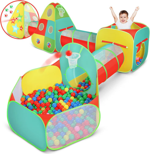 Kiddzery Kids Play Tent for Toddlers, 5pc Toddler Jungle Gym Playset with Ball