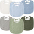 Muslin Baby Drool Bibs 6 Pack, Soft Square Adjustable Bandana Bibs for Unisex Girls & Boys