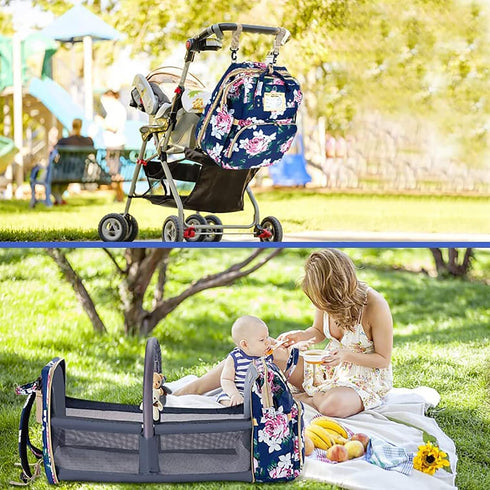 Backpack 3 1 GurZinn Diaper Bag with Changing Station, Foldable for Bady Toddler, in Large Capacity Newborn Essentials